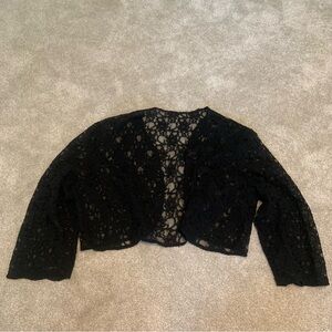 black mesh long sleeve top